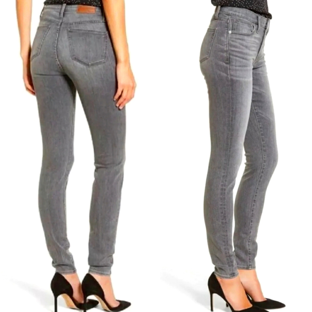 Madewell 9" High Riser Skinny skinny Grey Jeans 25